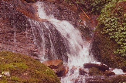 Streaming waterfall from Himalayas